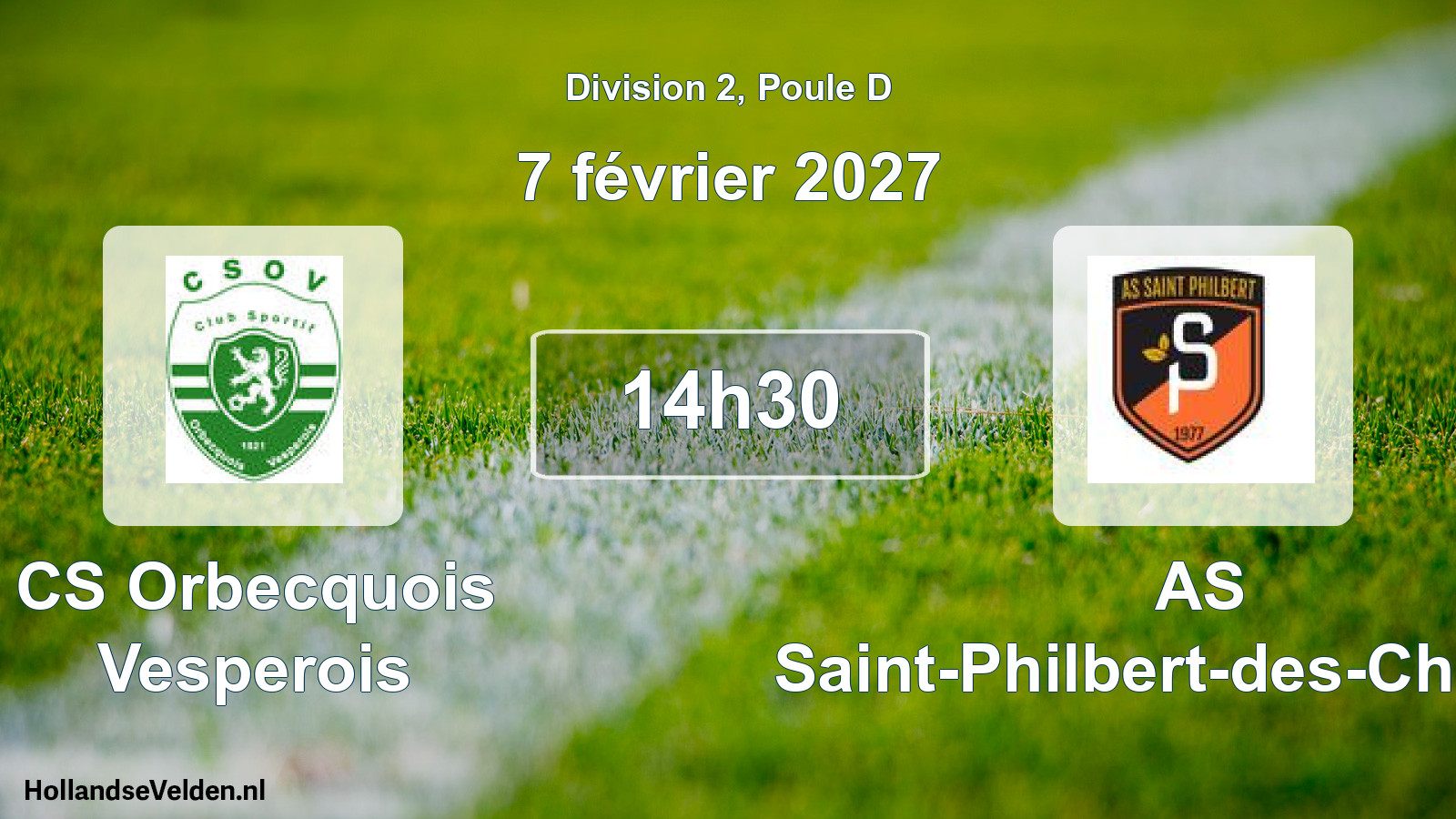 Match programmé: CS Orbecquois Vesperois - AS Saint-Philbert-des-Champs (7 février 2027)