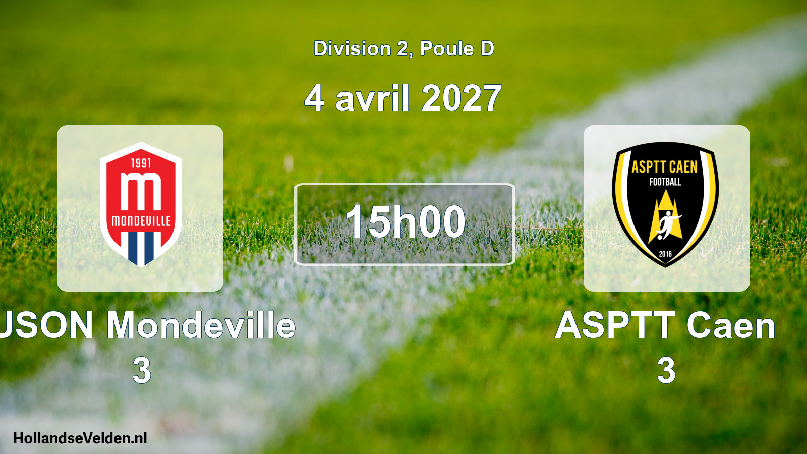 Match programmé: USON Mondeville 3 - ASPTT Caen 3 (4 avril 2027)