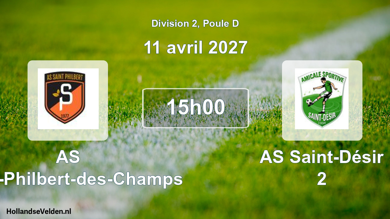 Match programmé: AS Saint-Philbert-des-Champs - AS Saint-Désir 2 (11 avril 2027)