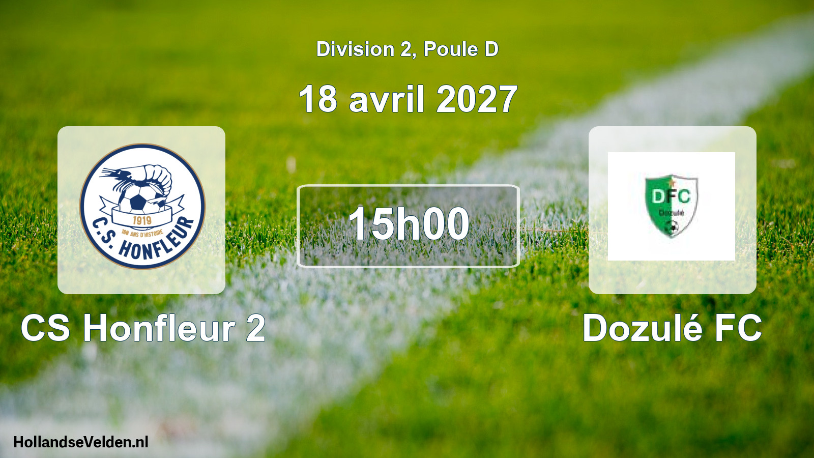 Match programmé: CS Honfleur 2 - Dozulé FC (18 avril 2027)