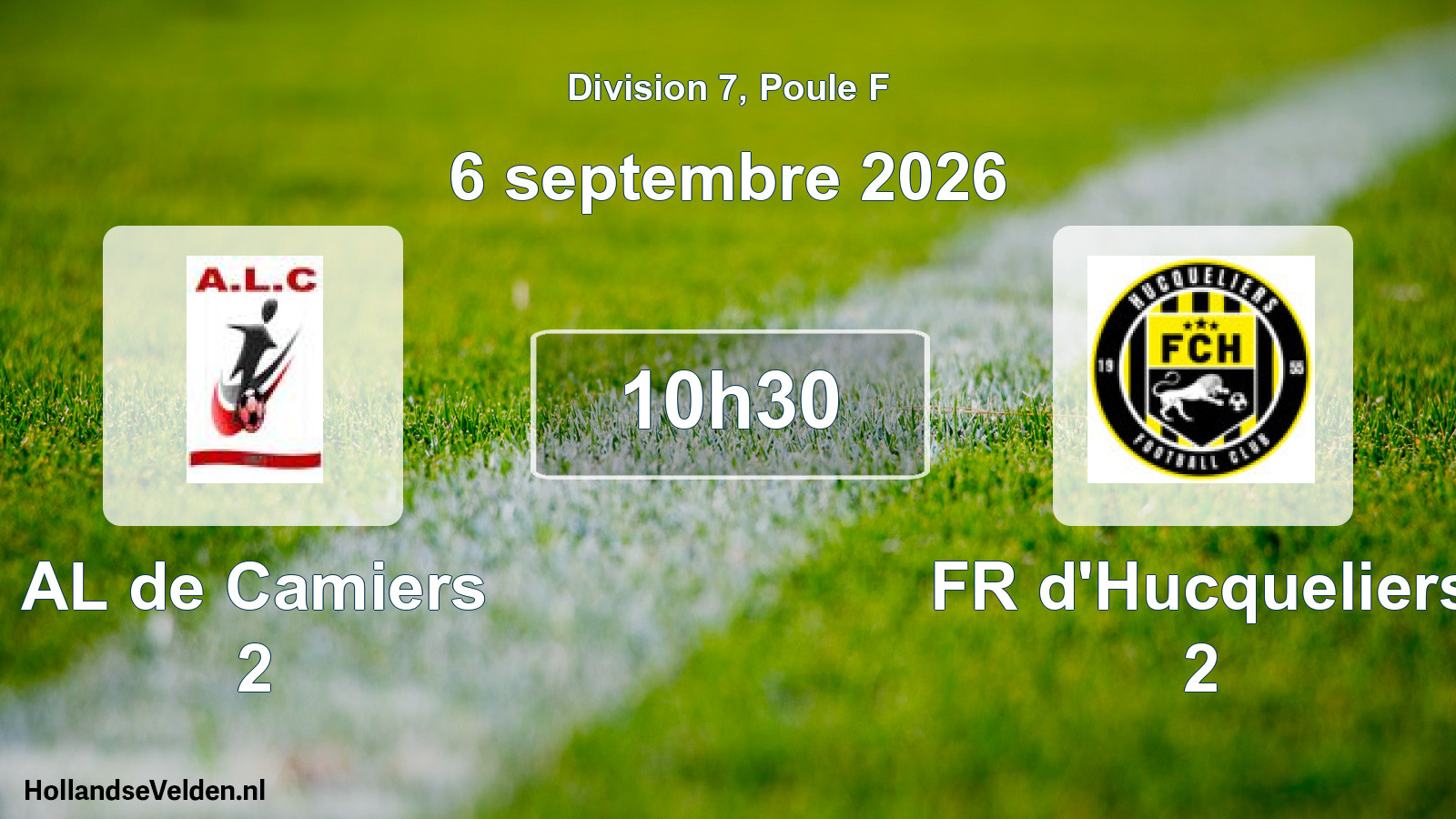 Scheduled Match: AL de Camiers 2 - FR d'Hucqueliers 2 (6 September 2026)