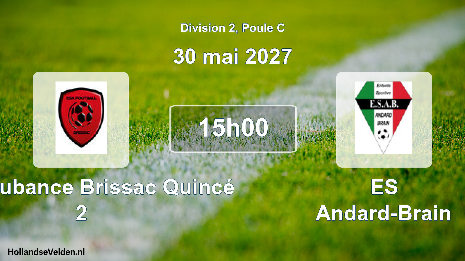 Match programmé: EntS Aubance Brissac Quincé 2 - ES Andard-Brain (30 mai 2027)