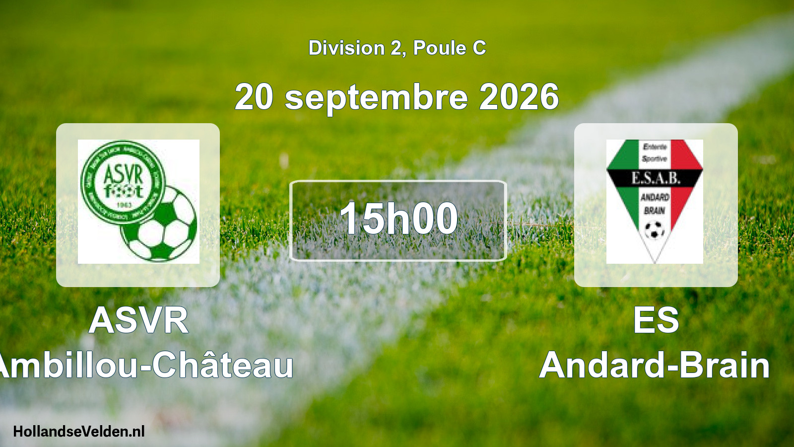 Scheduled Match: ASVR Ambillou-Château - ES Andard-Brain (20 September 2026)