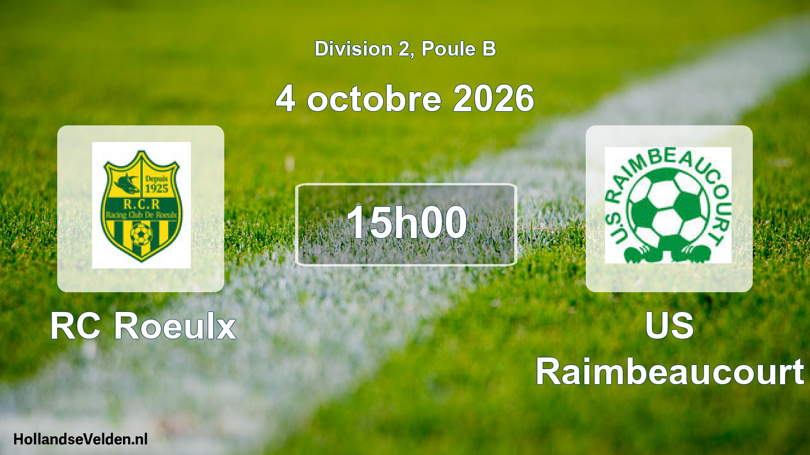 Scheduled Match: RC Roeulx - US Raimbeaucourt (4 October 2026)