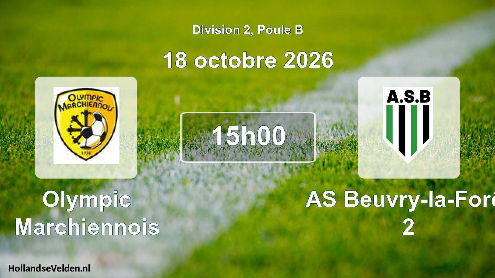 Match programmé: Olympic Marchiennois - AS Beuvry-la-Forêt 2 (18 octobre 2026)