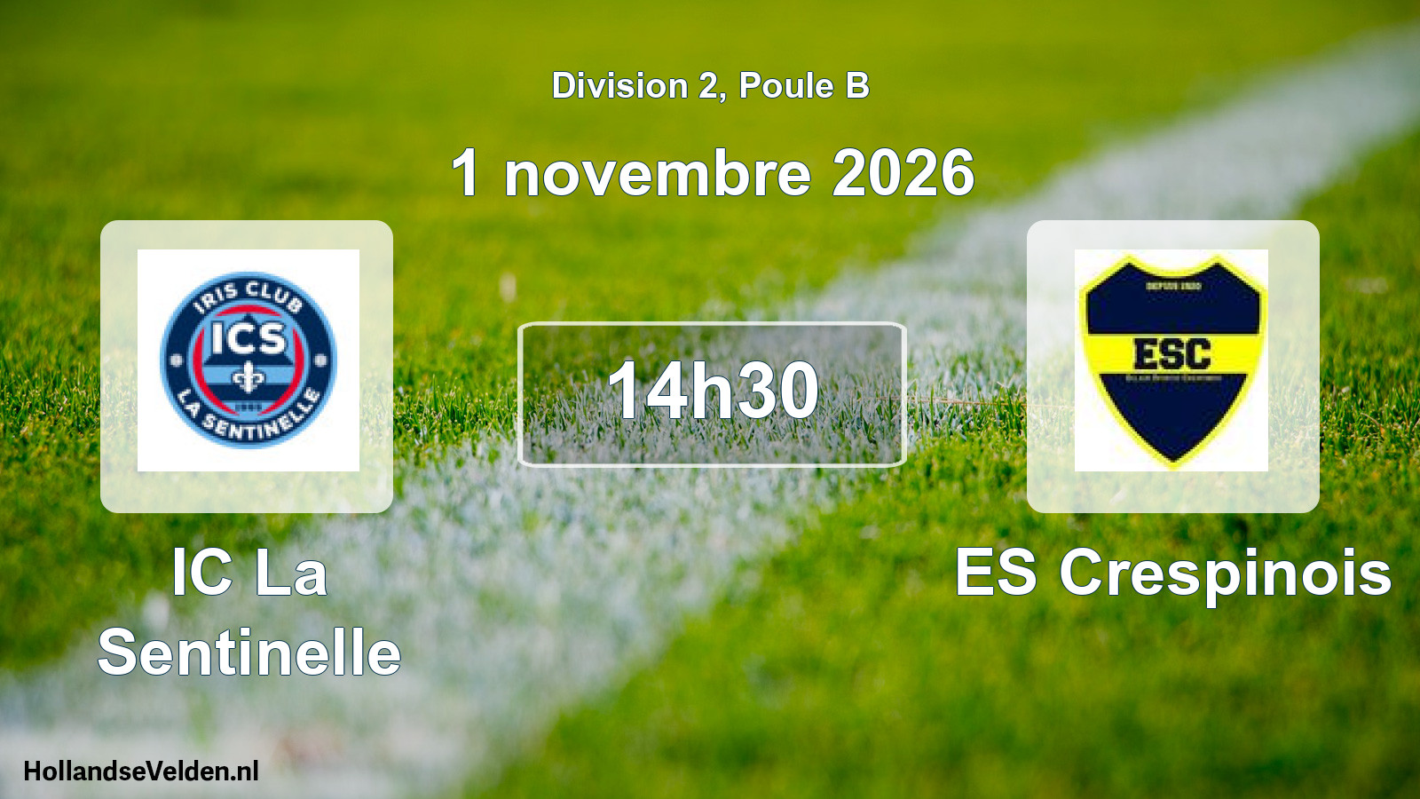 Scheduled Match: IC La Sentinelle - ES Crespinois (1 November 2026)