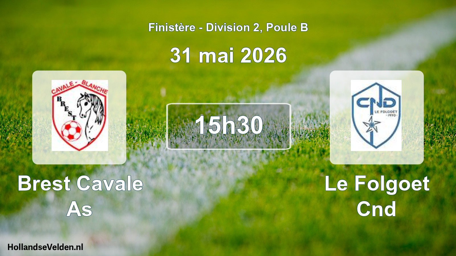 Scheduled Match: Brest Cavale As - Le Folgoet Cnd (31 May 2026)