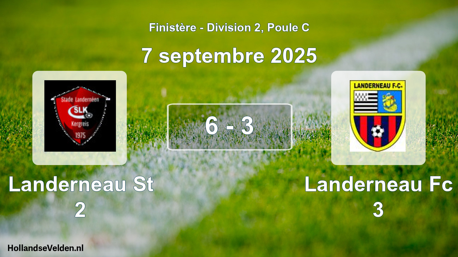 Total number of matches played: Landerneau St 2 - Landerneau Fc 3 6 - 3 (7 September 2025)