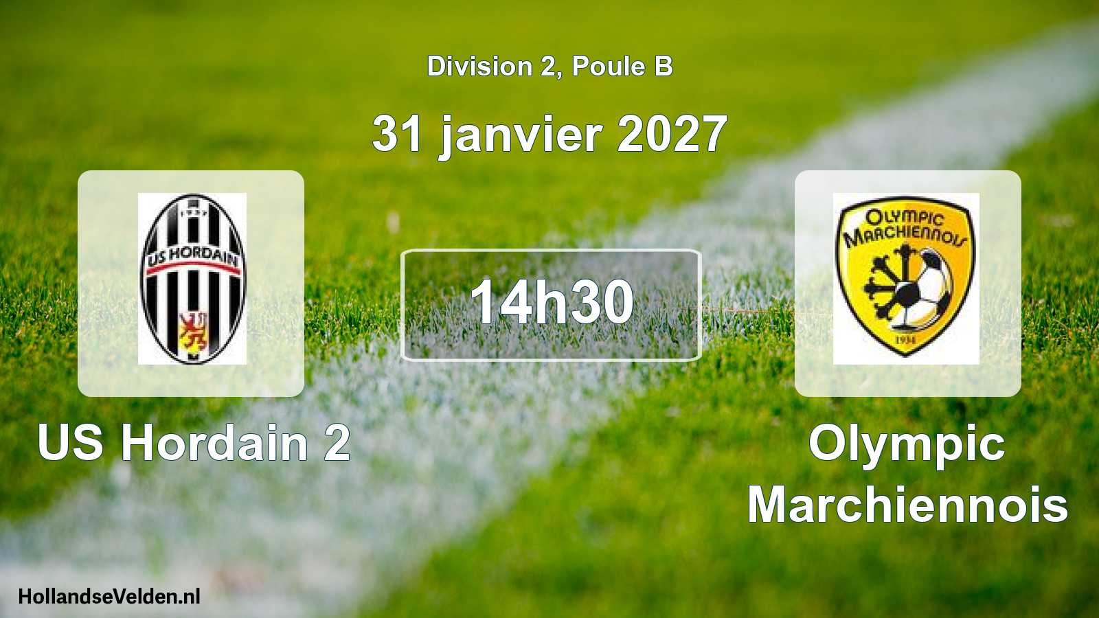 Match programmé: US Hordain 2 - Olympic Marchiennois (31 janvier 2027)