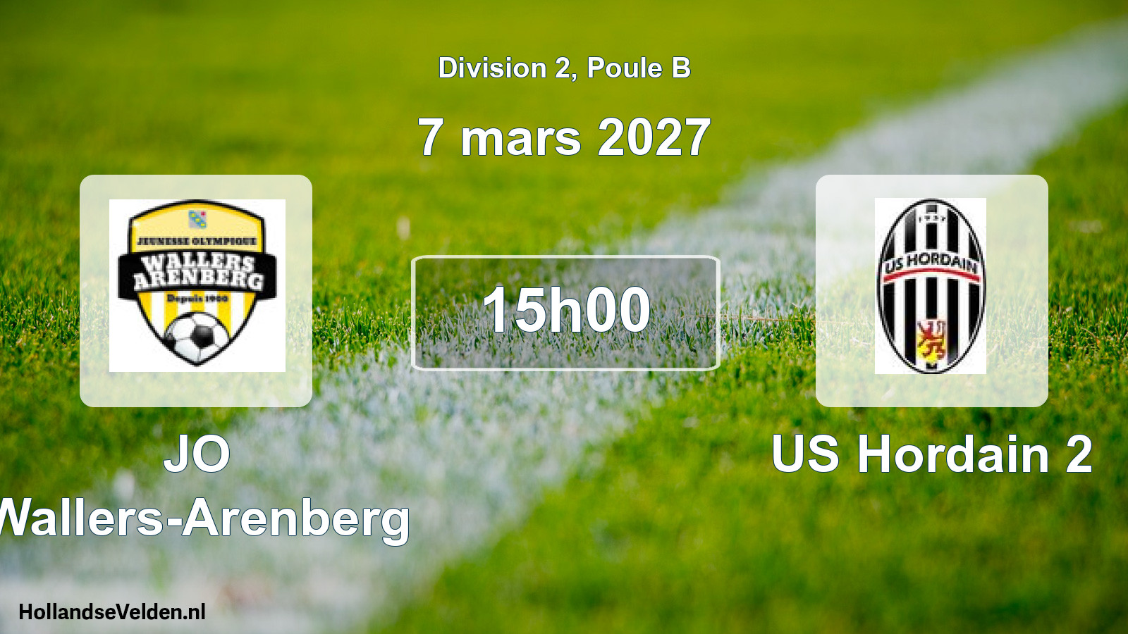 Match programmé: JO Wallers-Arenberg - US Hordain 2 (7 mars 2027)
