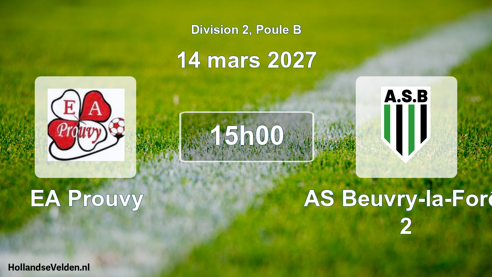 Match programmé: EA Prouvy - AS Beuvry-la-Forêt 2 (14 mars 2027)