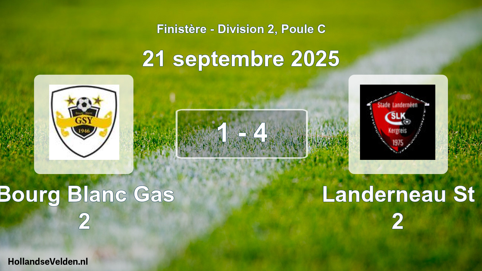 Total number of matches played: Bourg Blanc Gas 2 - Landerneau St 2 1 - 4 (21 September 2025)