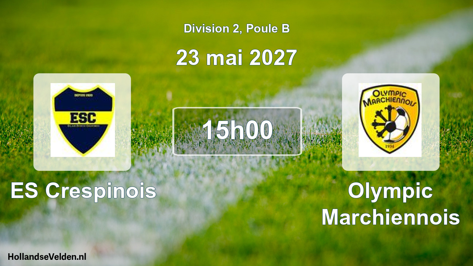 Match programmé: ES Crespinois - Olympic Marchiennois (23 mai 2027)