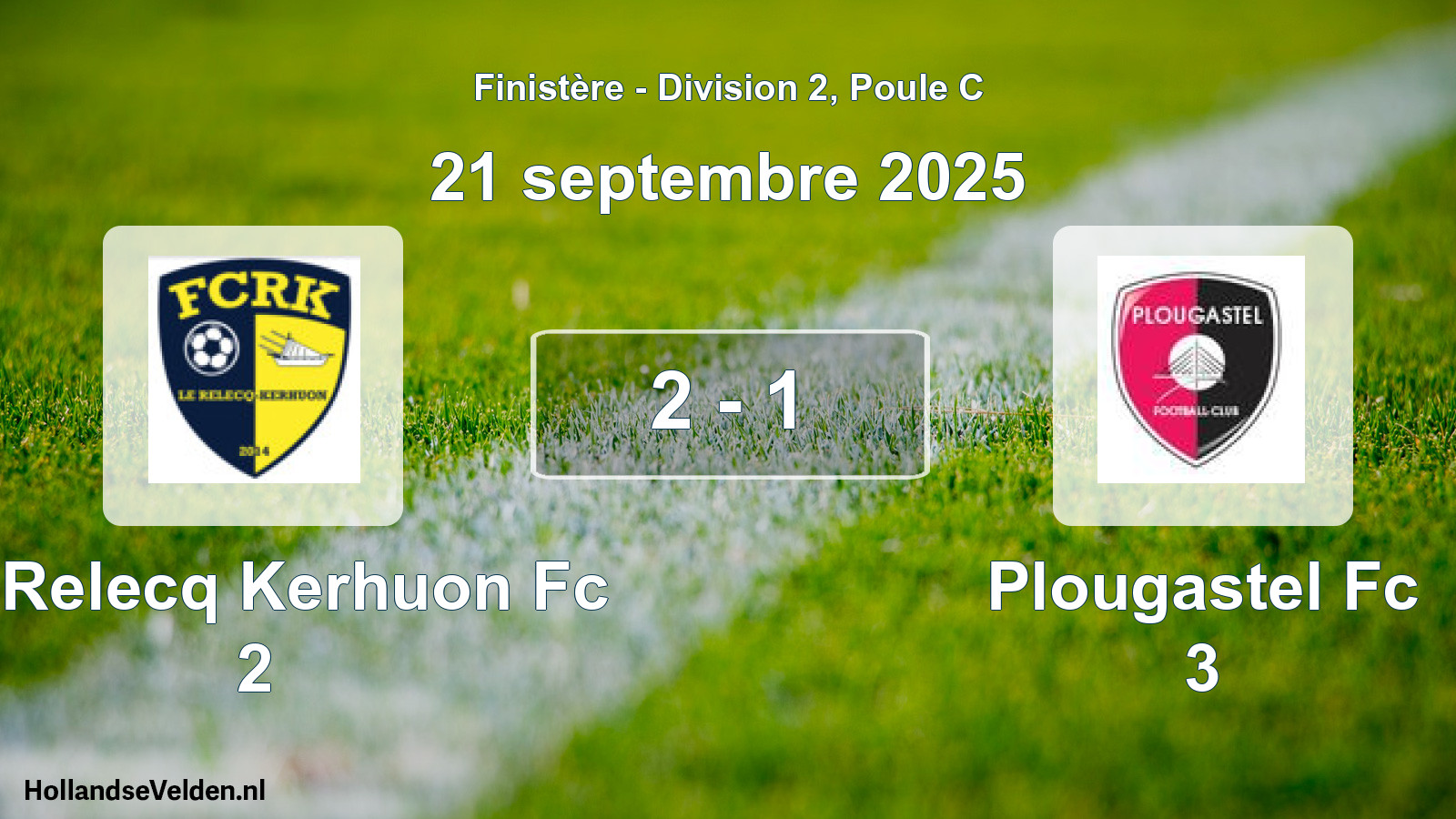 Total number of matches played: Le Relecq Kerhuon Fc 2 - Plougastel Fc 3 2 - 1 (21 September 2025)