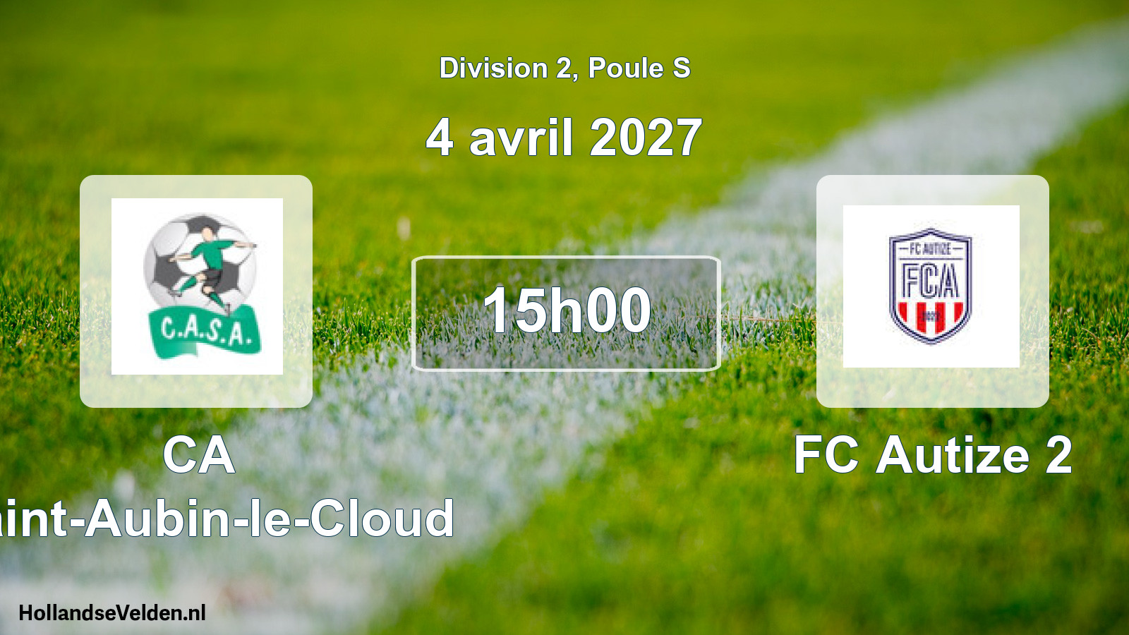 Scheduled Match: CA Saint-Aubin-le-Cloud - FC Autize 2 (4 April 2027)