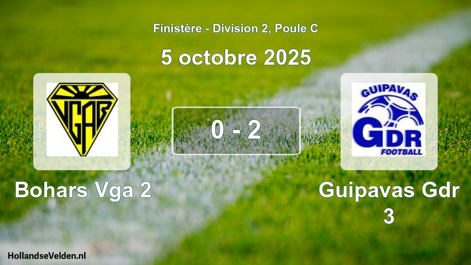 Gespeelde wedstrijd: Bohars Vga 2 - Guipavas Gdr 3 0 - 2 (5 octobre 2025)