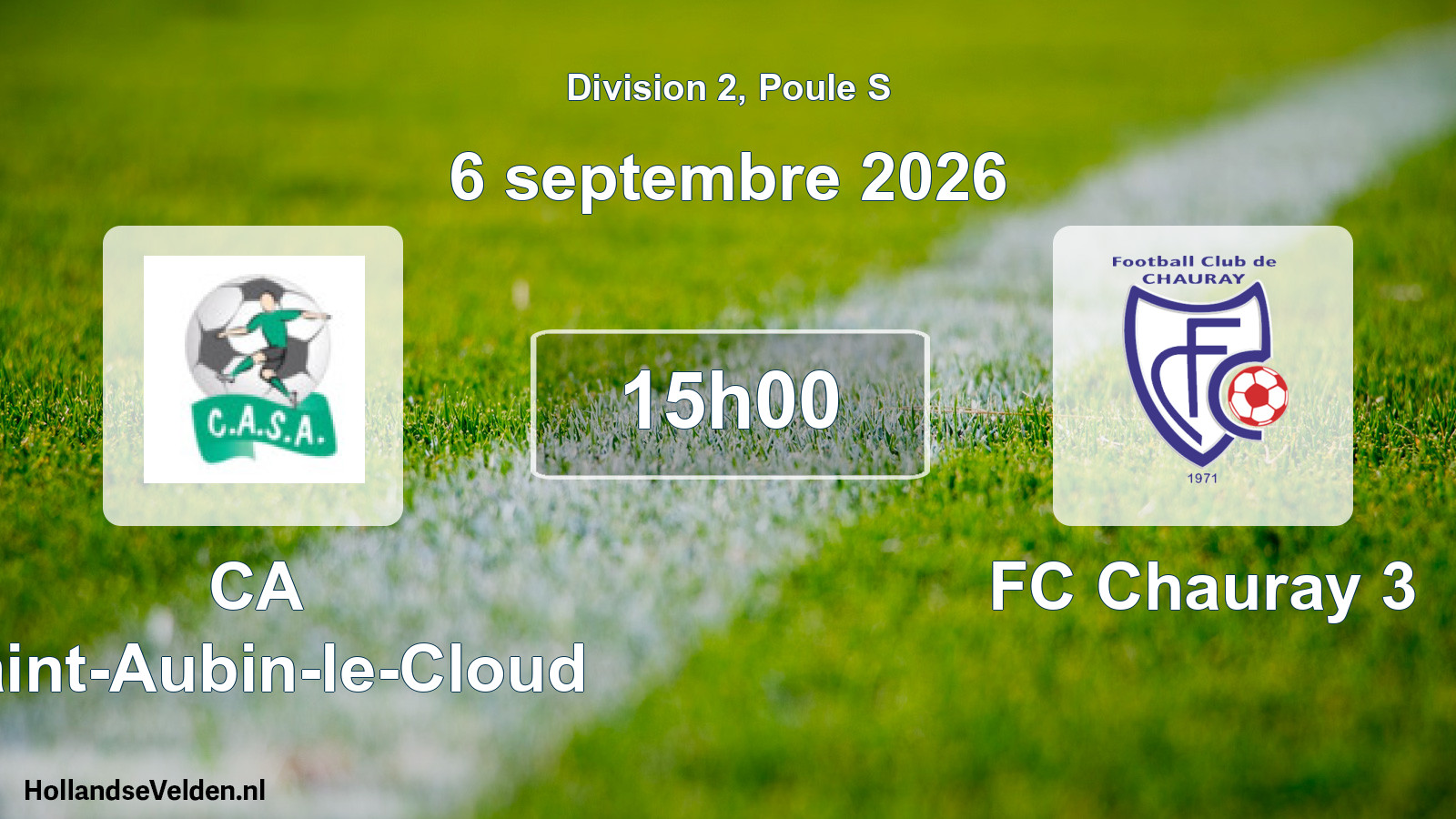 Scheduled Match: CA Saint-Aubin-le-Cloud - FC Chauray 3 (27 September 2026)