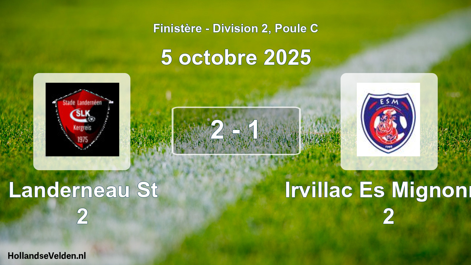 Total number of matches played: Landerneau St 2 - Irvillac Es Mignonne 2 2 - 1 (5 October 2025)