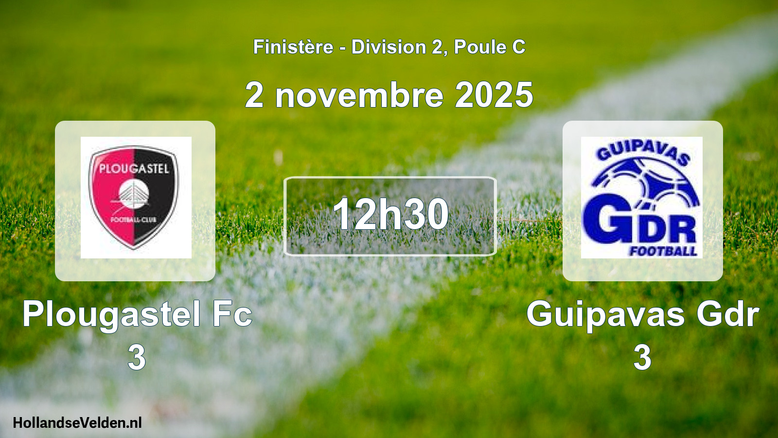 Geplande wedstrijd: Plougastel Fc 3 - Guipavas Gdr 3 (2 november 2025)