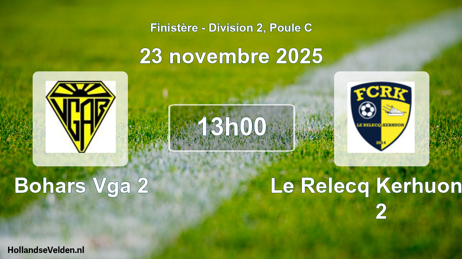 Scheduled Match: Bohars Vga 2 - Le Relecq Kerhuon Fc 2 (23 November 2025)