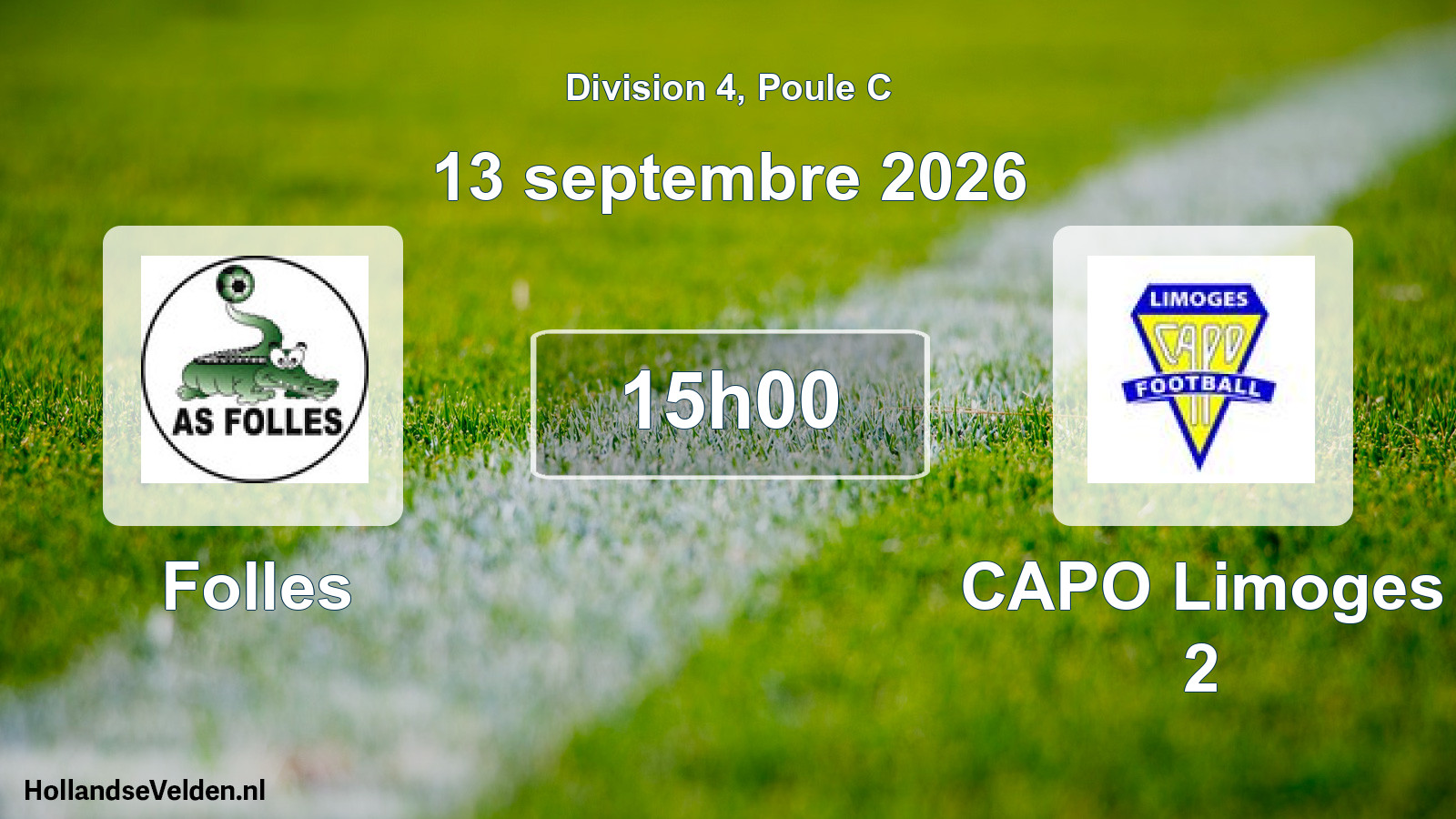 Scheduled Match: Folles - CAPO Limoges 2 (13 September 2026)