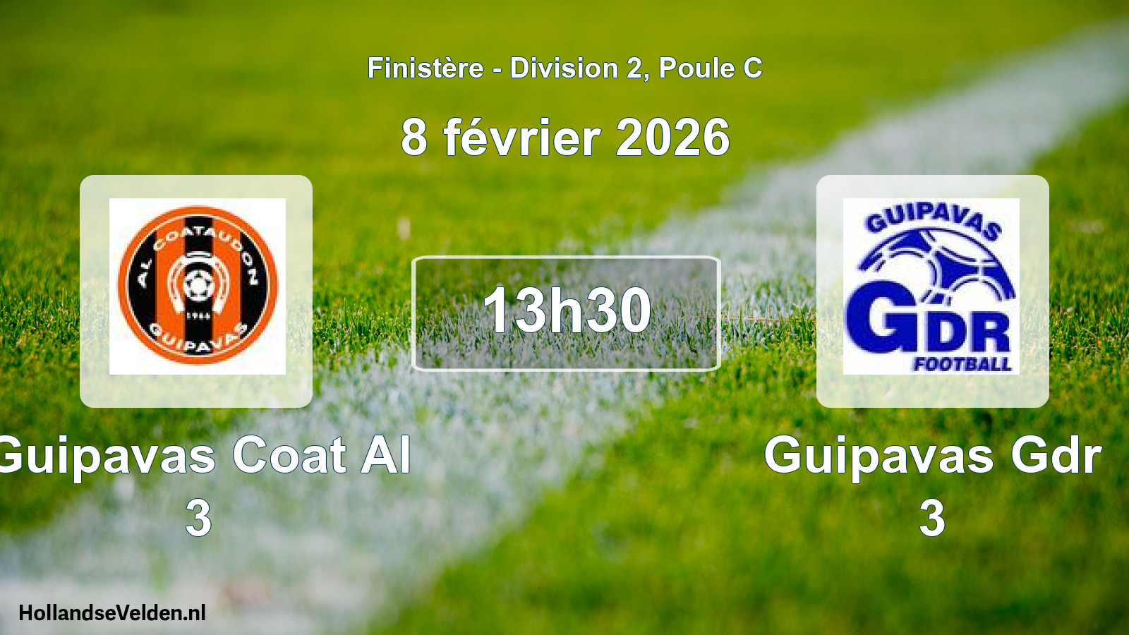 Scheduled Match: Guipavas Coat Al 3 - Guipavas Gdr 3 (8 February 2026)