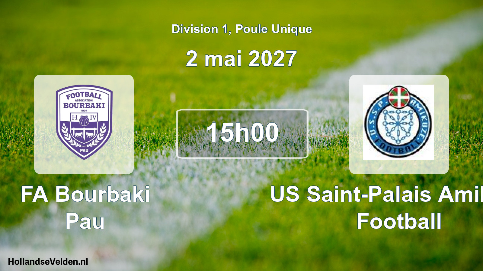 Scheduled Match: FA Bourbaki Pau - US Saint-Palais Amikuze Football (2 May 2027)