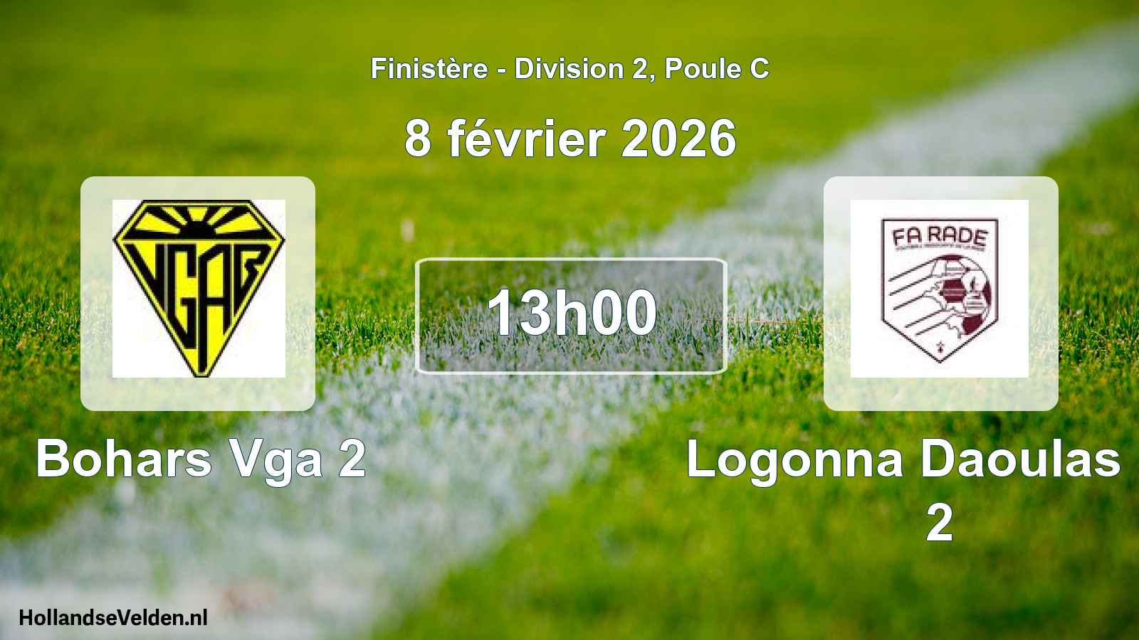Scheduled Match: Bohars Vga 2 - Logonna Daoulas Fa 2 (8 February 2026)