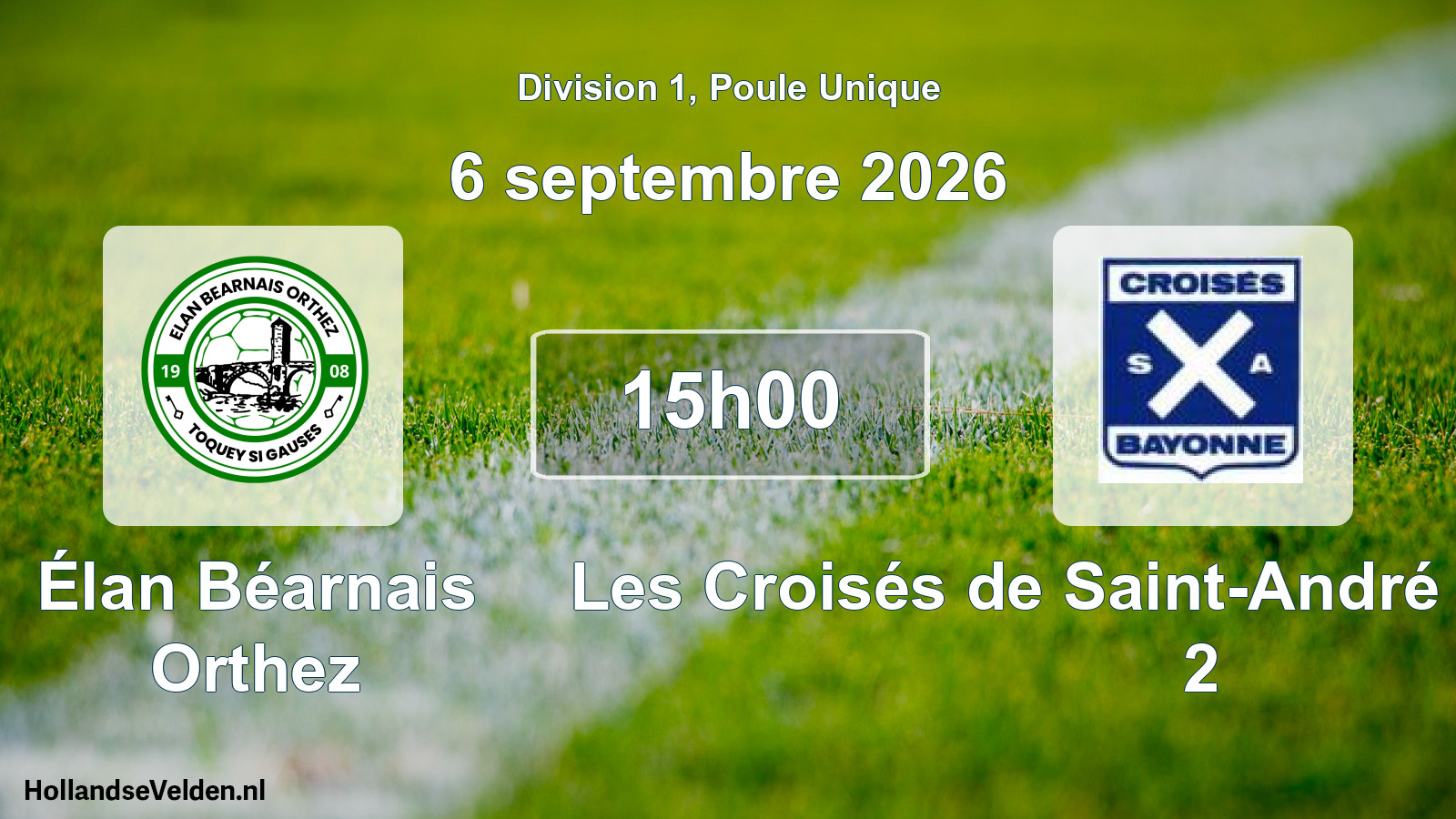 Scheduled Match: Élan Béarnais Orthez - Les Croisés de Saint-André de Bayonne 2 (6 September 2026)