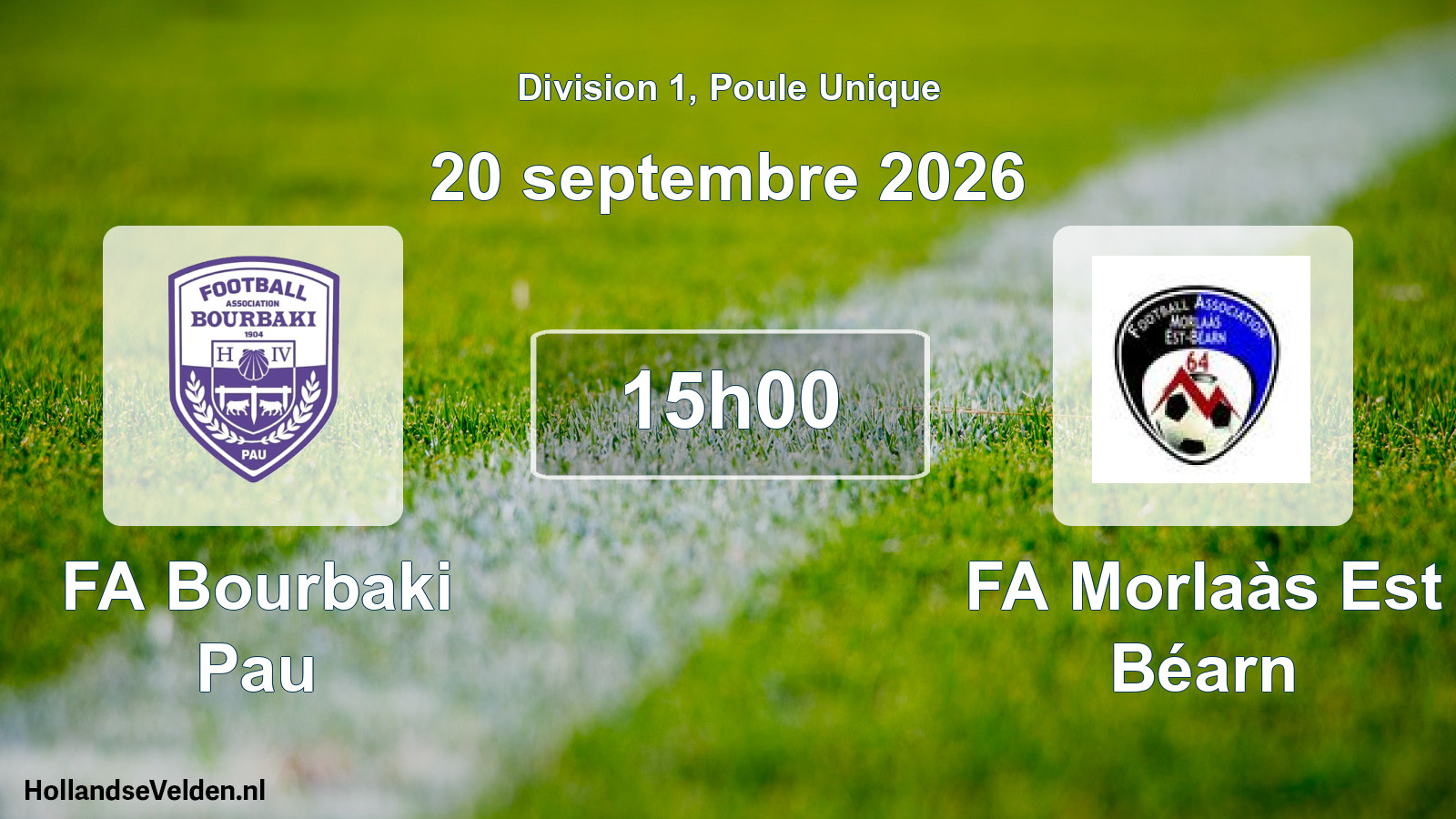 Scheduled Match: FA Bourbaki Pau - FA Morlaàs Est Béarn (20 September 2026)