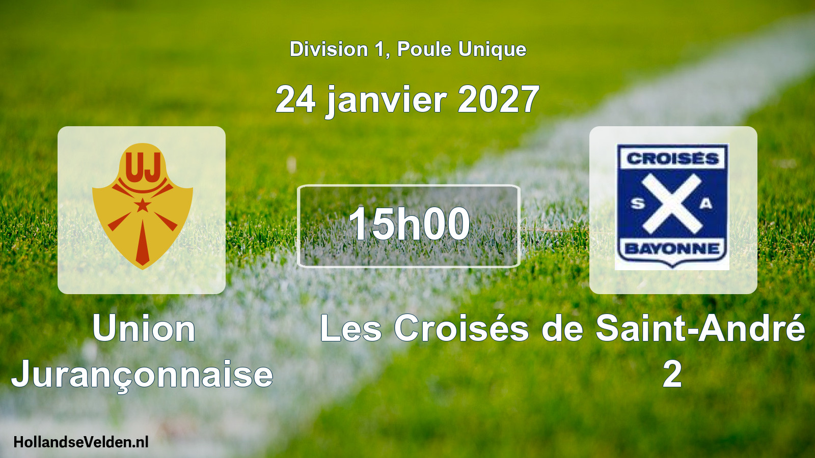 Scheduled Match: Union Jurançonnaise - Les Croisés de Saint-André de Bayonne 2 (24 January 2027)