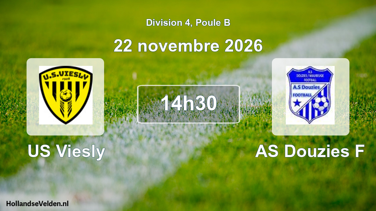 Scheduled Match: US Viesly - AS Douzies F (22 November 2026)