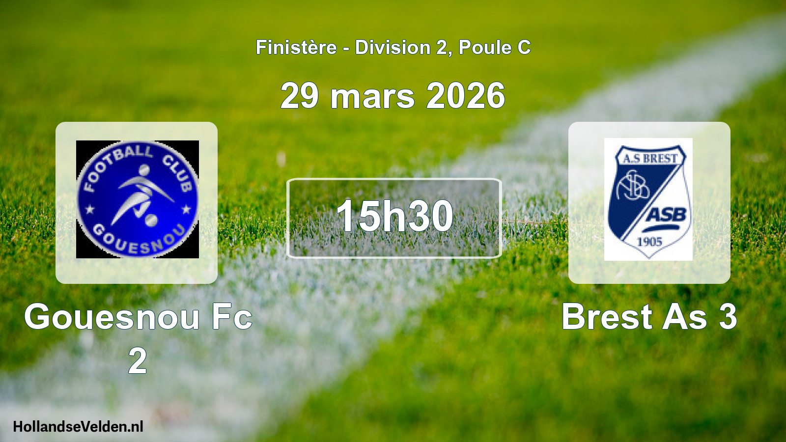 Scheduled Match: Gouesnou Fc 2 - Brest As 3 (29 March 2026)