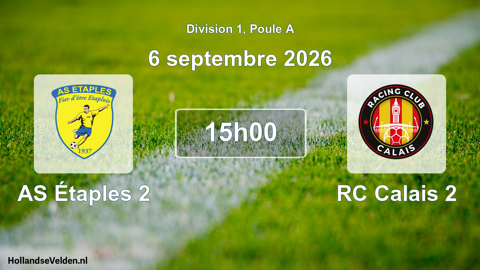 Geplande wedstrijd: AS Étaples 2 - RC Calais 2 (6 september 2026)