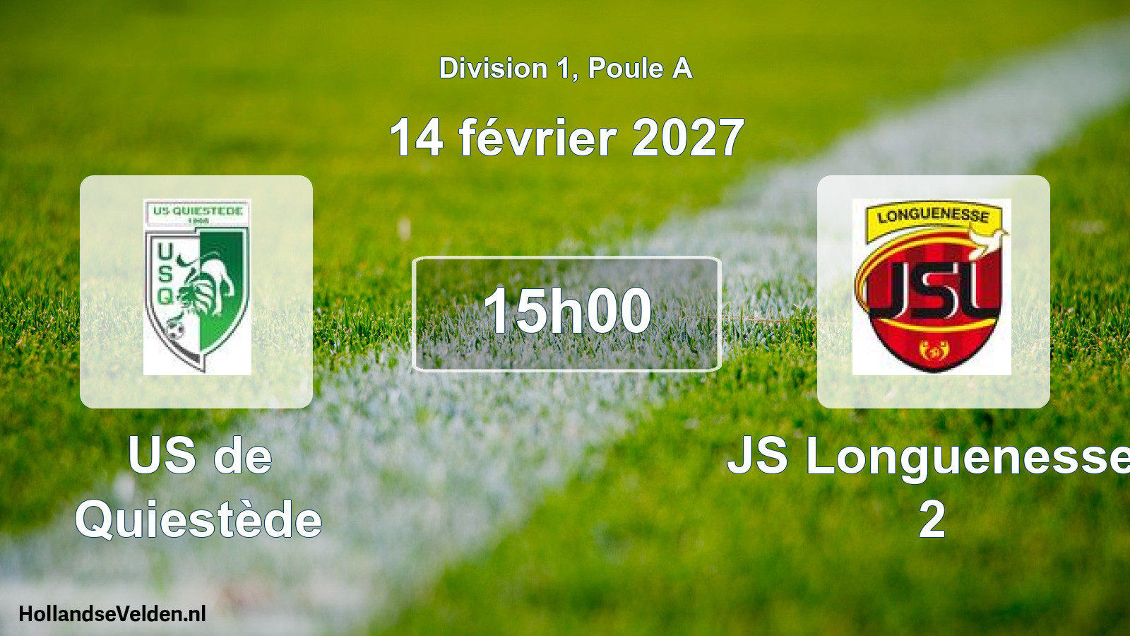 Scheduled Match: US de Quiestède - JS Longuenesse 2 (14 February 2027)