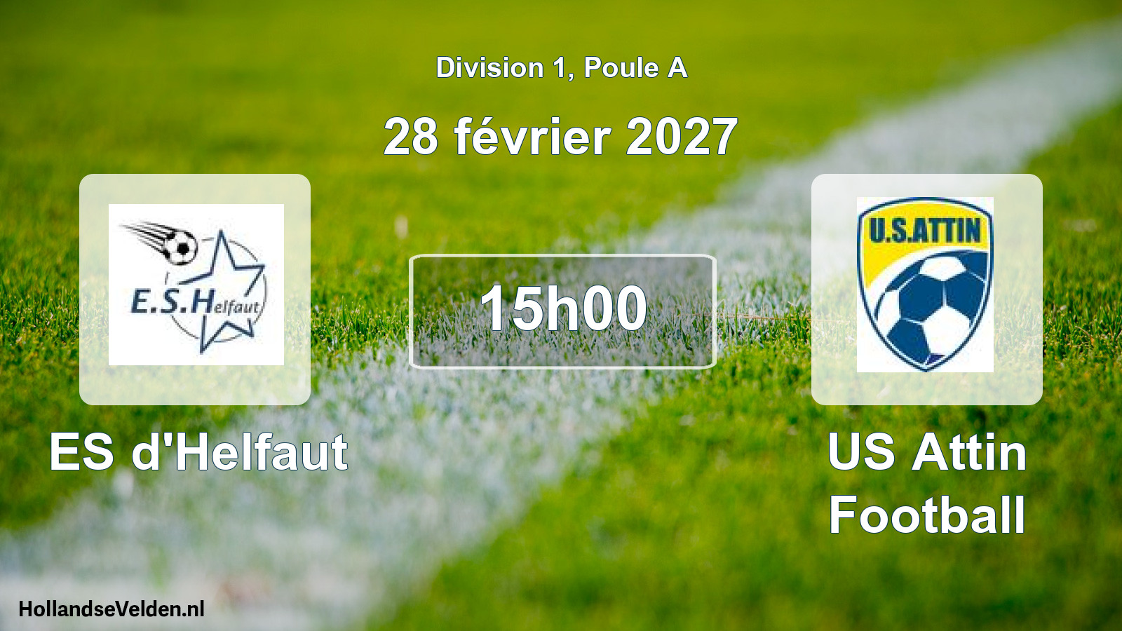 Scheduled Match: ES d'Helfaut - US Attin Football (28 February 2027)