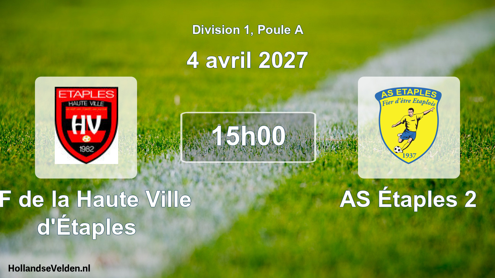Match programmé: AF de la Haute Ville d'Étaples - AS Étaples 2 (4 avril 2027)