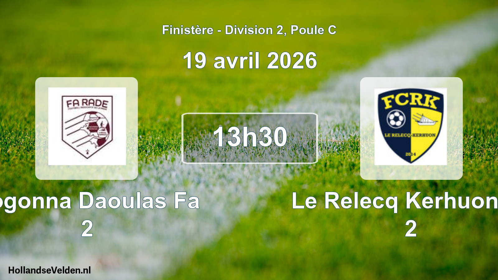 Scheduled Match: Logonna Daoulas Fa 2 - Le Relecq Kerhuon Fc 2 (19 April 2026)
