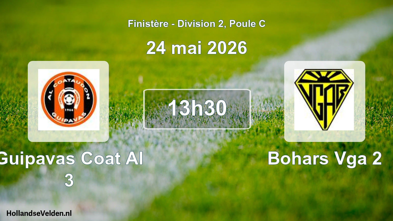 Scheduled Match: Guipavas Coat Al 3 - Bohars Vga 2 (24 May 2026)