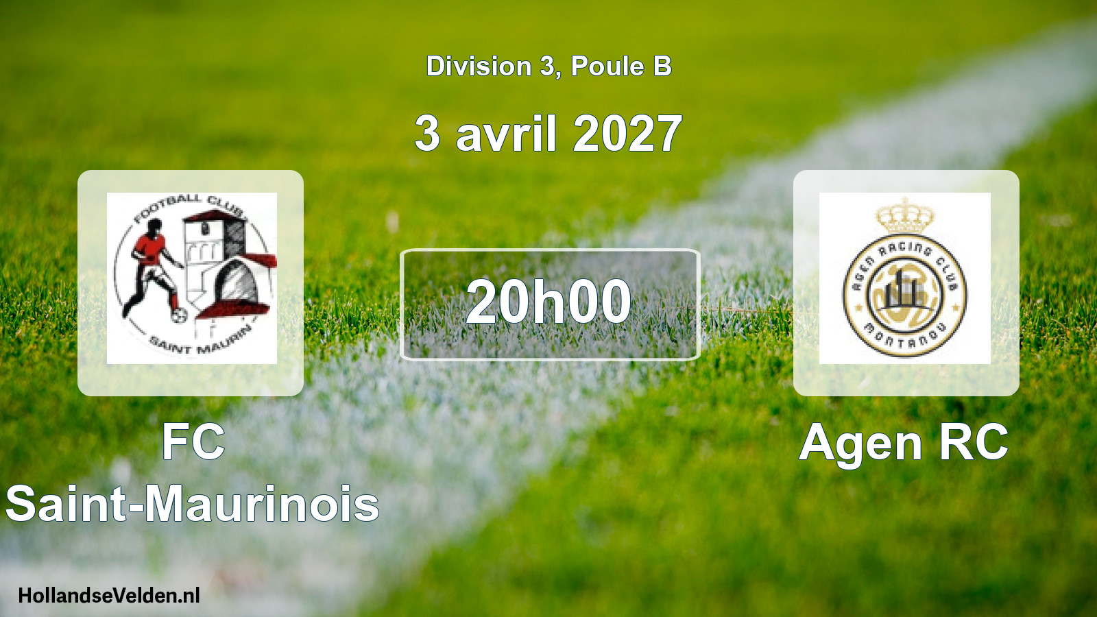 Scheduled Match: FC Saint-Maurinois - Agen RC (3 April 2027)