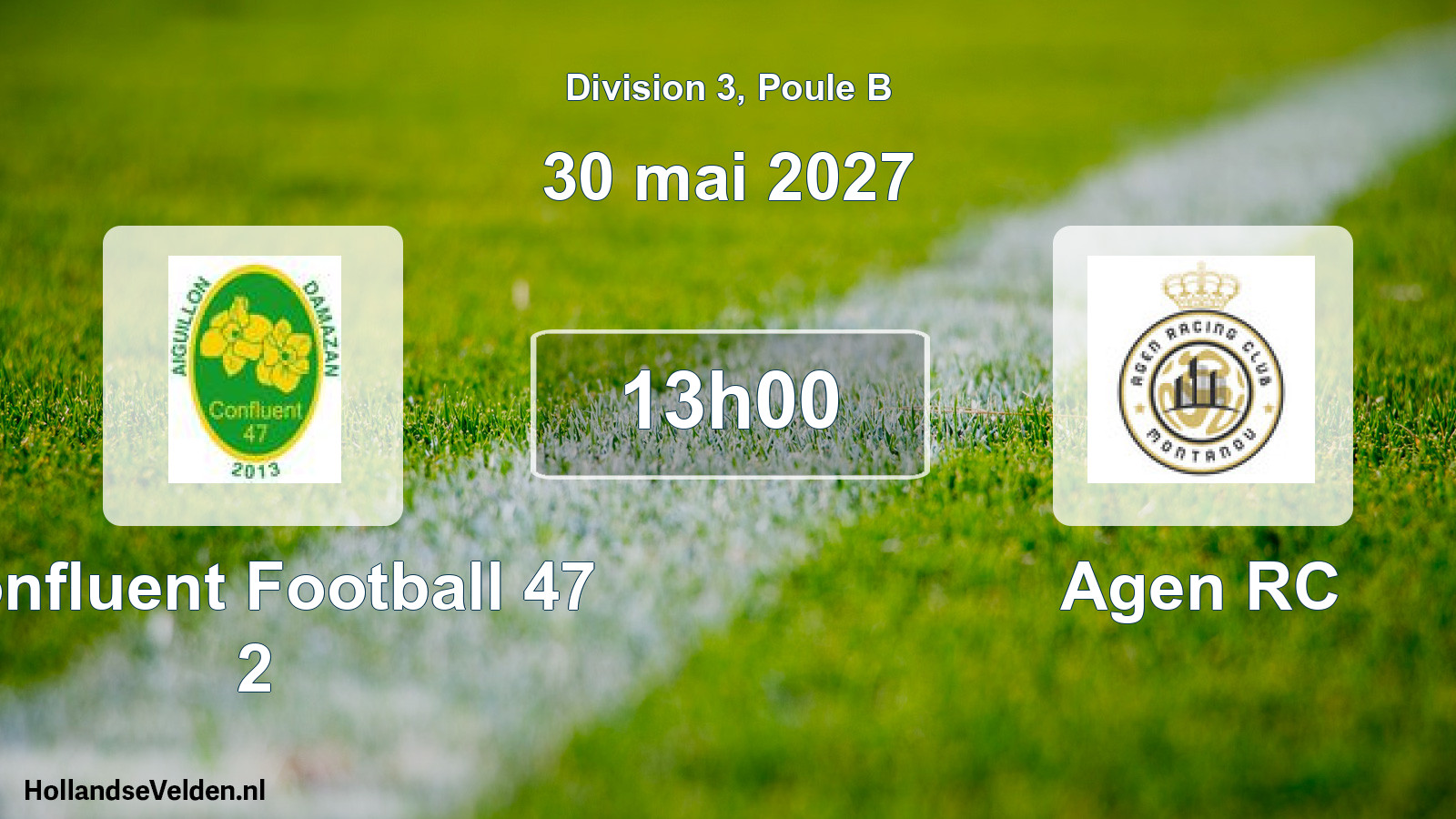 Match programmé: Confluent Football 47 2 - Agen RC (30 mai 2027)