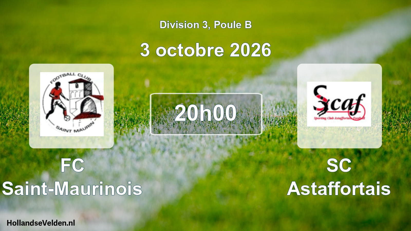Scheduled Match: FC Saint-Maurinois - SC Astaffortais (3 October 2026)
