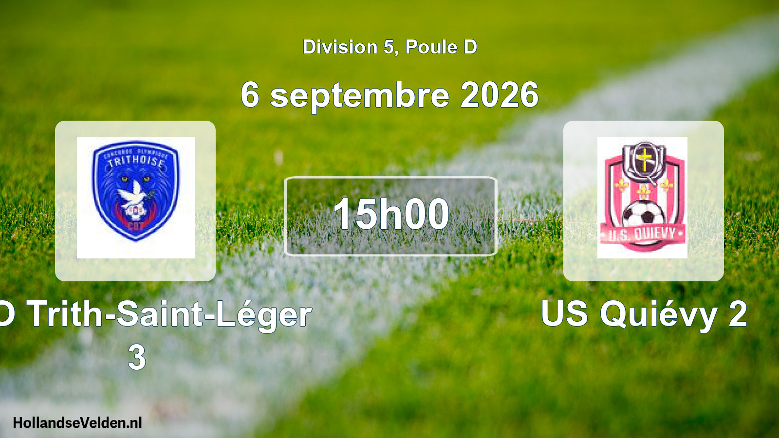 Scheduled Match: CO Trith-Saint-Léger 3 - US Quiévy 2 (6 September 2026)