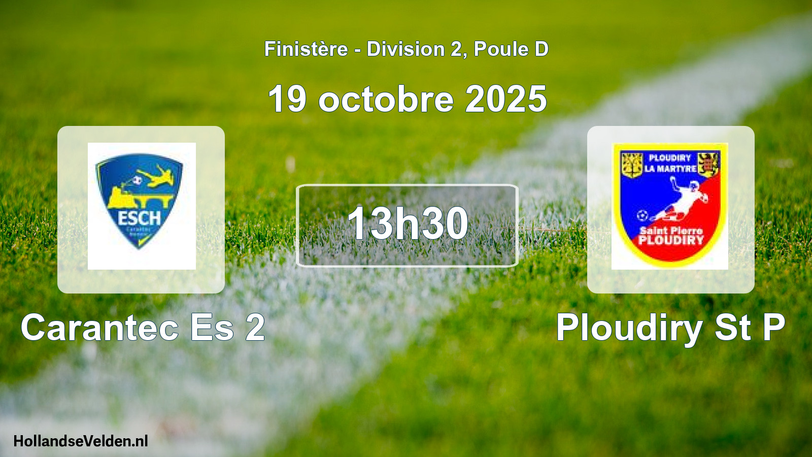 Geplande wedstrijd: Carantec Es 2 - Ploudiry St P (19 octobre 2025)