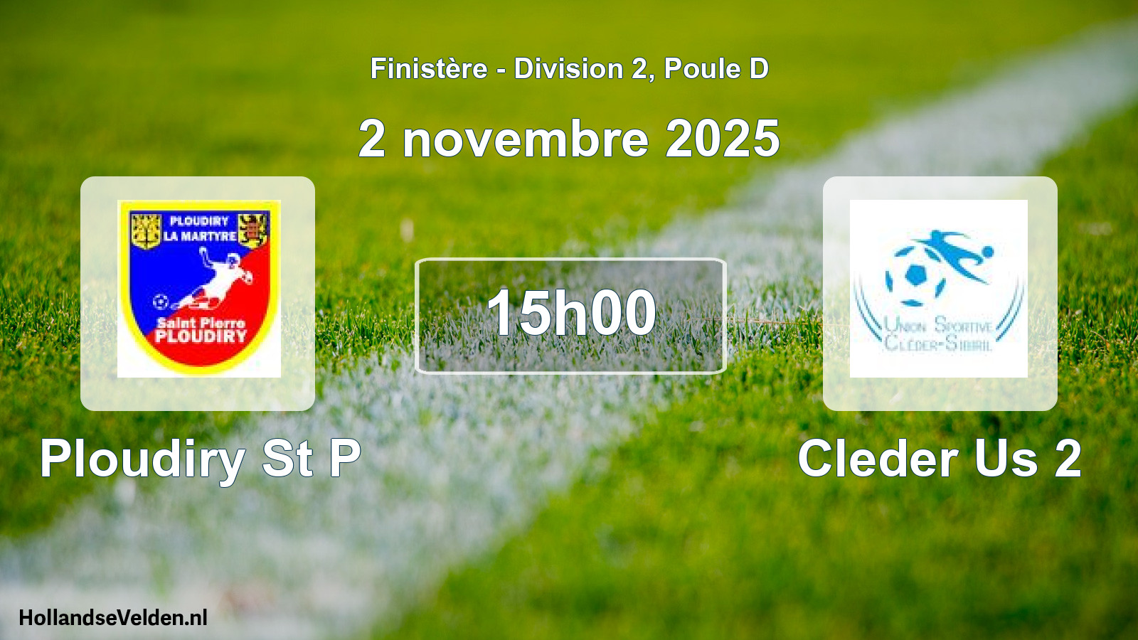 Geplande wedstrijd: Ploudiry St P - Cleder Us 2 (2 november 2025)