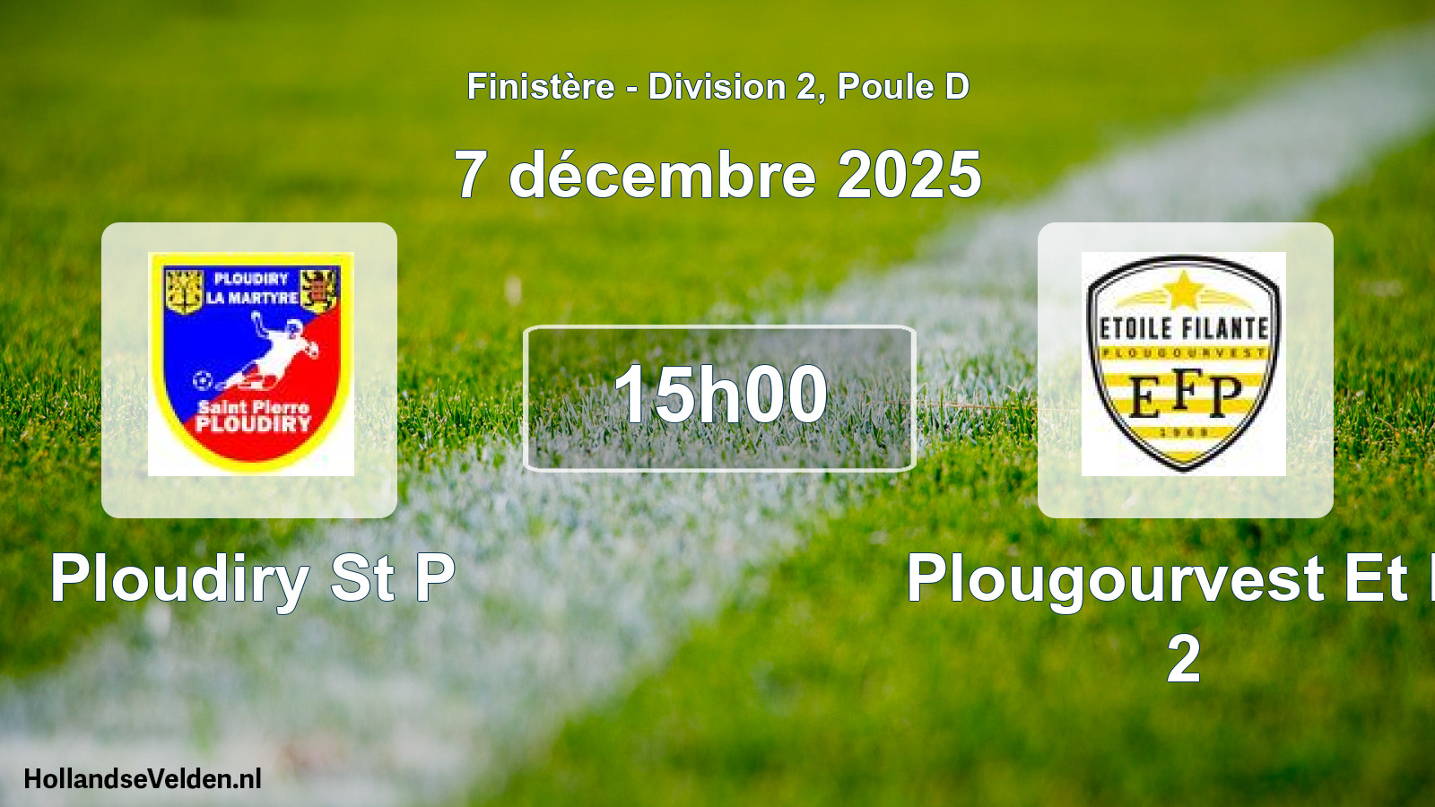Geplande wedstrijd: Ploudiry St P - Plougourvest Et F 2 (7 december 2025)