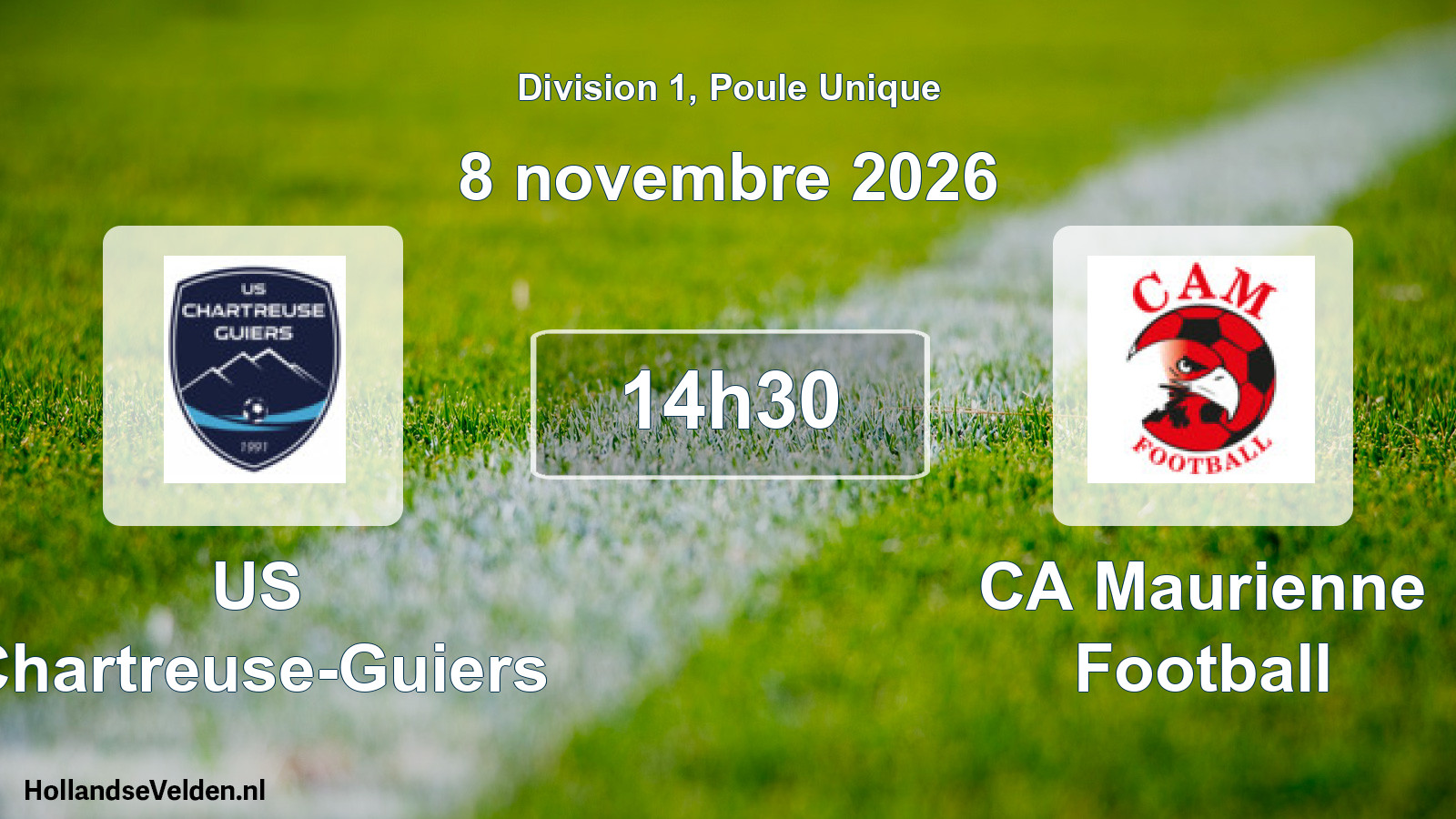 Geplande wedstrijd: US Chartreuse-Guiers - CA Maurienne Football (8 november 2026)