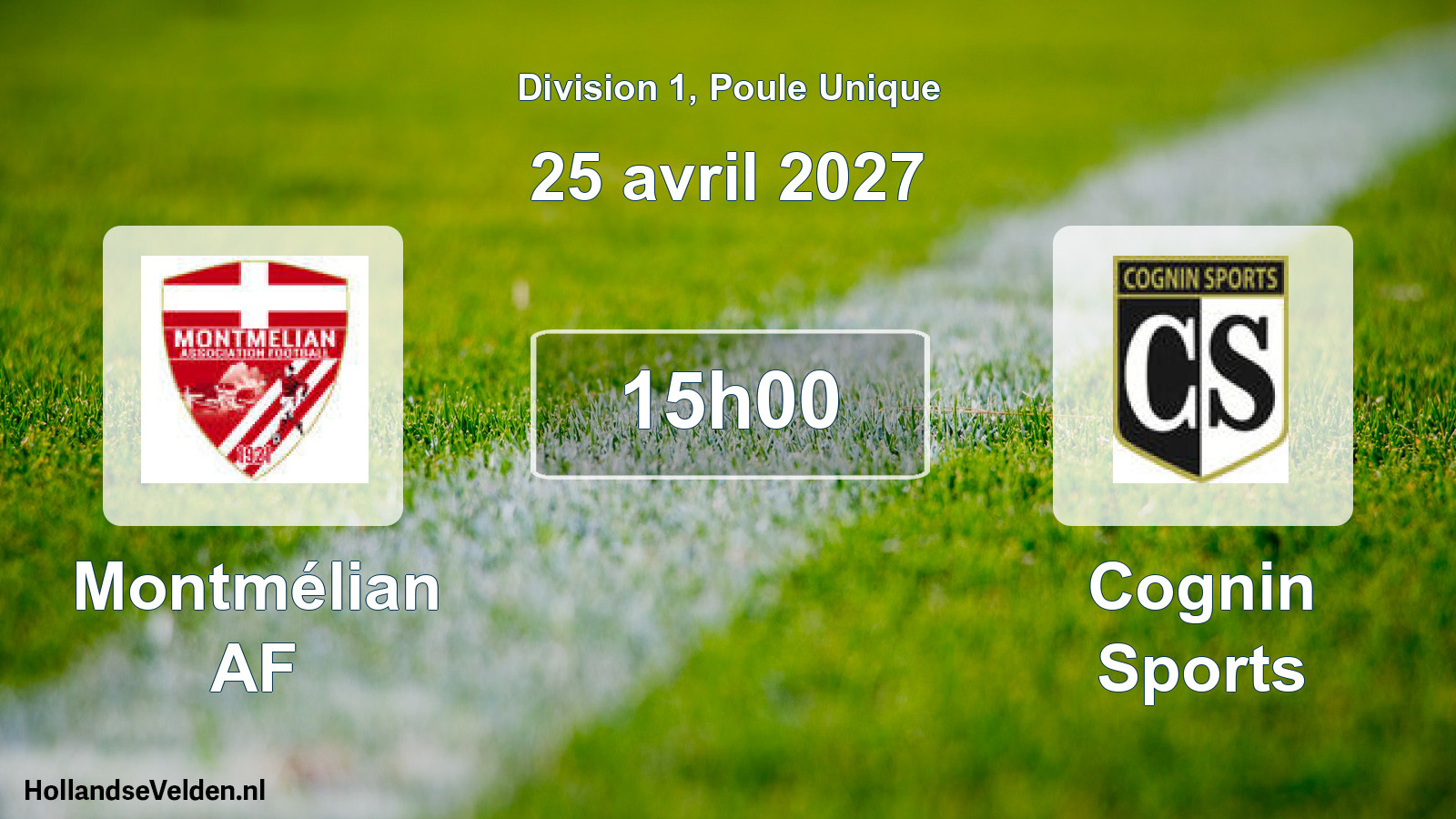 Scheduled Match: Montmélian AF - Cognin Sports (25 April 2027)
