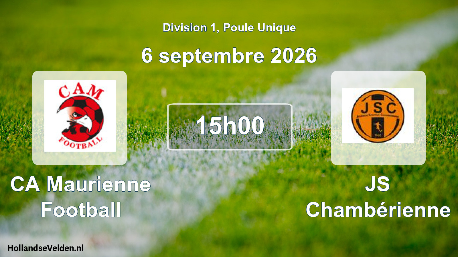 Match programmé: CA Maurienne Football - JS Chambérienne (6 septembre 2026)
