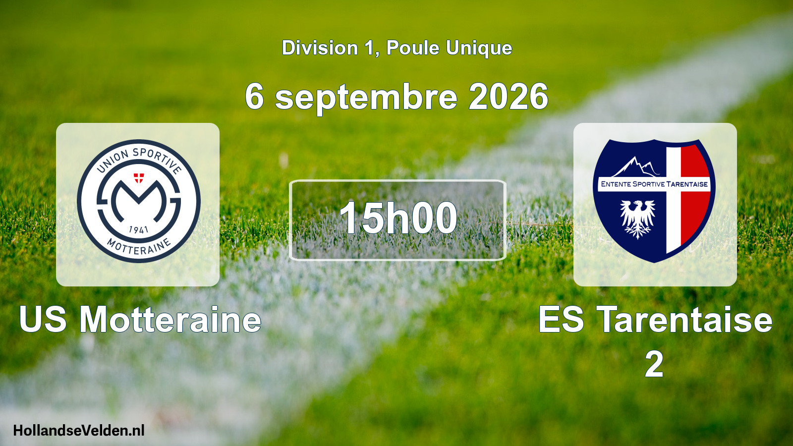 Scheduled Match: US Motteraine - ES Tarentaise 2 (6 September 2026)